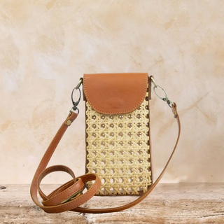 Rattan Cane Cell Crossbody - dolly mama boutique