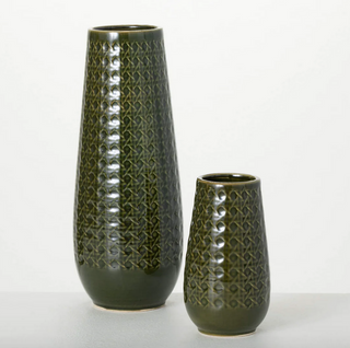 Hobnail Vase GRN CM3044 - dolly mama boutique