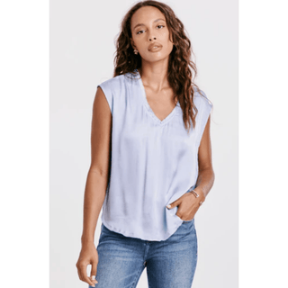Yanis Silky V-Neck Top - dolly mama boutique