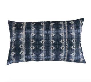 Batik Blue Lumbar Pillow - dolly mama boutique