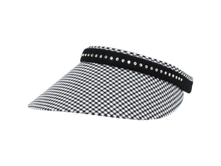 Marilyn Checked Crystal Visor - dolly mama boutique