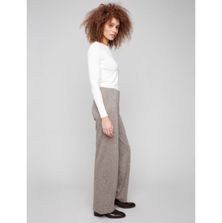 Herringbone Wide-Leg Pant - dolly mama boutique