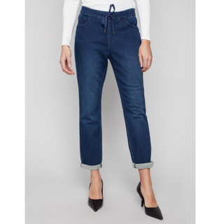 Knit Denim Jogger Pant - dolly mama boutique