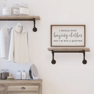 "Buying Clothes" Framed Sign - dolly mama boutique