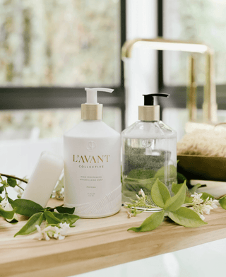 Clear Glass Pump Bottle - dolly mama boutique