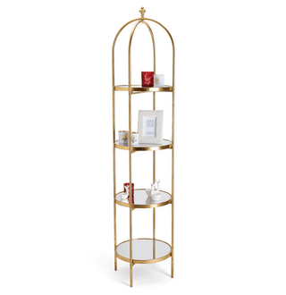 Gold Glass Etagere - dolly mama boutique