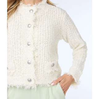 Tweed Cardigan - dolly mama boutique