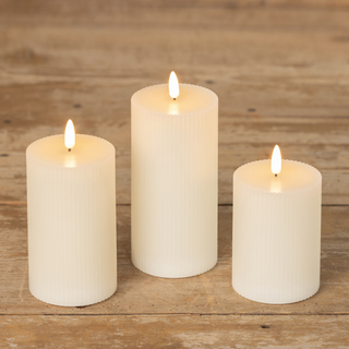 5” Grooved 3D Flame Candle - dolly mama boutique