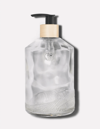 Clear Glass Pump Bottle - dolly mama boutique