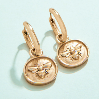 Mason Bee Hoop Earrings - dolly mama boutique