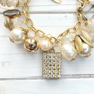 Pearl Bauble Charm Bracelet - dolly mama boutique
