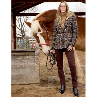 Cuffed Hem Slim Twill Pant - dolly mama boutique