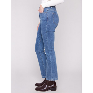 Bootcut 5-Pocket Jeans - Medium Blue - dolly mama boutique