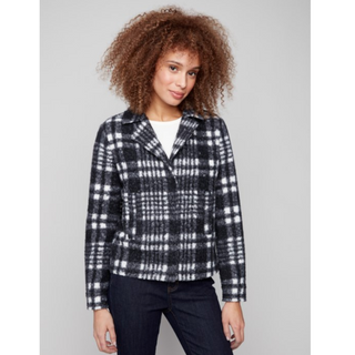Boucle Plaid Short Jacket - dolly mama boutique