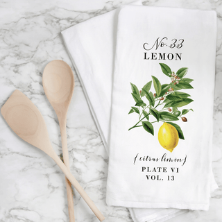 Lemon Botanical Tea Towel