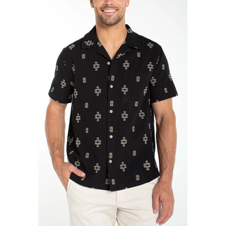 Novelty Weave Button-Up Shirt - dolly mama boutique