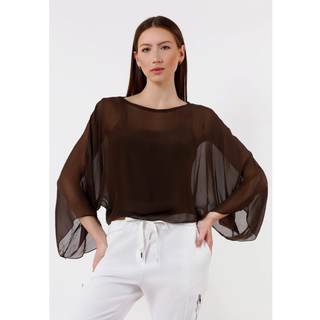 Sofita Cropped Silk Kaftan