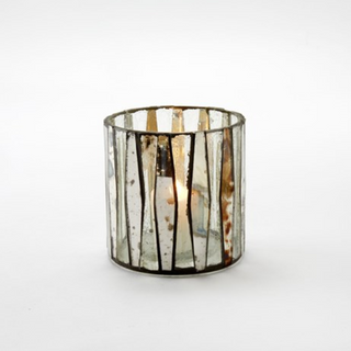 Gray Mosaic Candle Holder