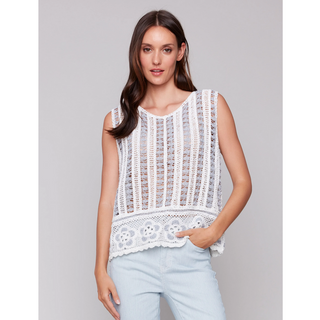 Crochet Floral Border Tank