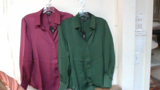 Satin Button Up  Blouse