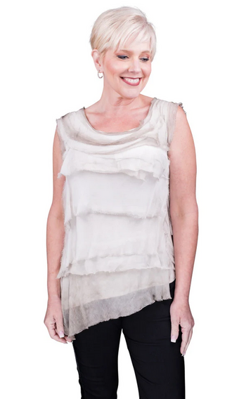 Arianna Sleeveless Silk Top - dolly mama boutique