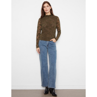 Lace Mock-Neck Top