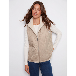 Reversible Nylon & Fur Vest