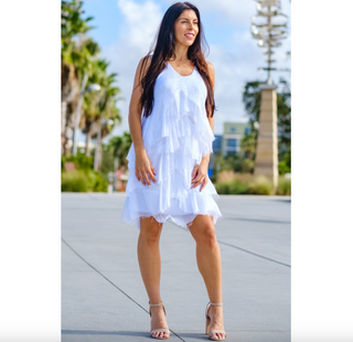 Francesca Silk Cha-Cha Dress - dolly mama boutique