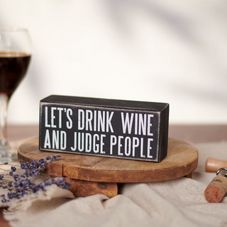 Box Sign "Judge People" - dolly mama boutique