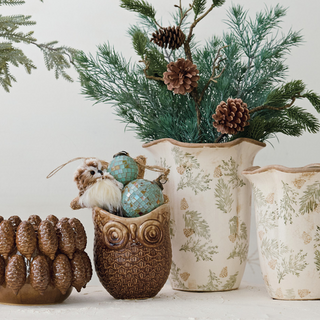 Stoneware Owl Planter