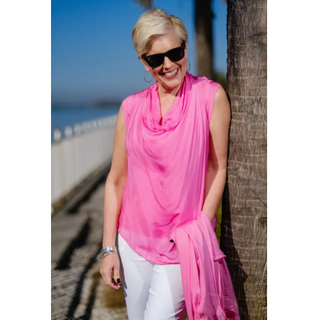 Sarita Drape-Neck Top - dolly mama boutique