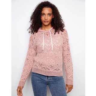 Cold Dye Crochet Hoodie - dolly mama boutique