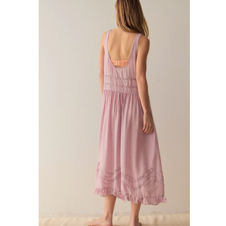 Voile and Lace Midi Dress