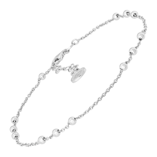 Beaded Sterling Silver Anklet