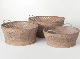 Rattan Woven Basket N2713 - dolly mama boutique