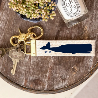 “98110” Whale Strap Keychain - dolly mama boutique