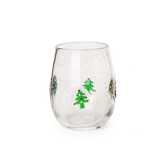 Holiday Stemless Wine Glasses