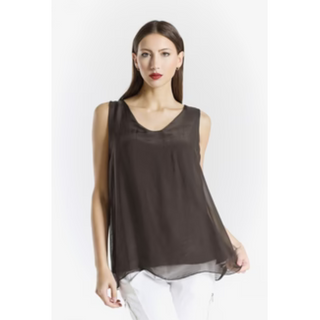 Dina Silk V-Neck Tank