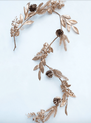 Gold Pinecone Garland - dolly mama boutique