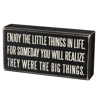 Box Sign "Enjoy the Little Things" - dolly mama boutique