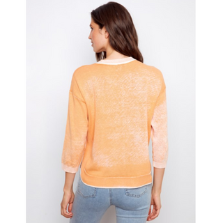 Reverse-Print Sweater - dolly mama boutique