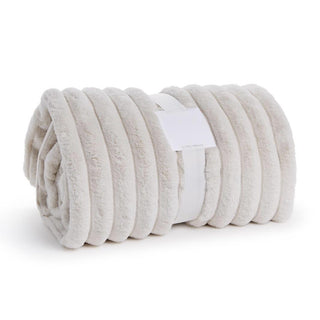 Faux Fur Throw / White