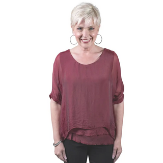 Adriana Raw-Edge Top - dolly mama boutique