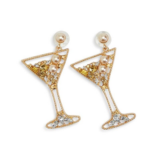 Crystal Embellished Earrings - dolly mama boutique