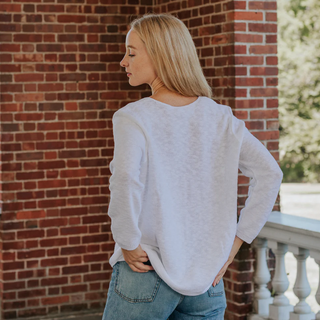 Seamed Slub Sweater