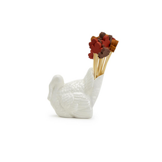 Turkey Pick Holder w/20 Pumpkin Picks