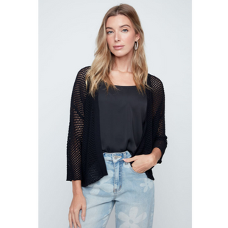 Knit Mesh Cardigan - dolly mama boutique