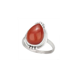 Large and in Charge Carnelian Ring - Sterling Silver