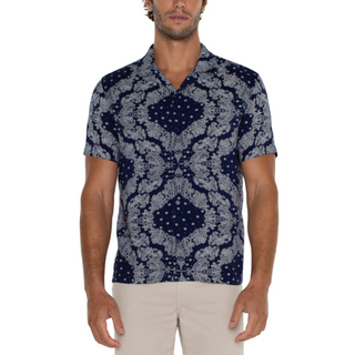 Men’s Button-Up Camp Shirt - Paisley - dolly mama boutique