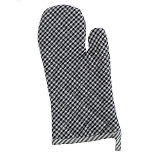 Black & White Check Oven Mitt - dolly mama boutique